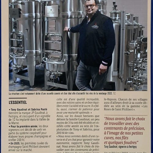 MarzinPro participe au projet de cuverie du Champagne Saint Philibert